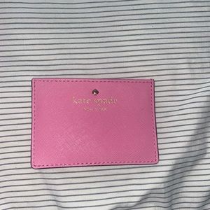 Pink Kate spade card holder